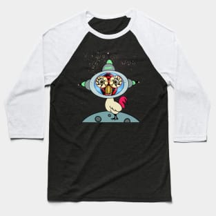 Space Rooster Baseball T-Shirt